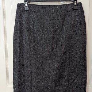 Investments Petite, size 4P Dark Gray Pencil Skirt, Back Zipper, Fully Lined
